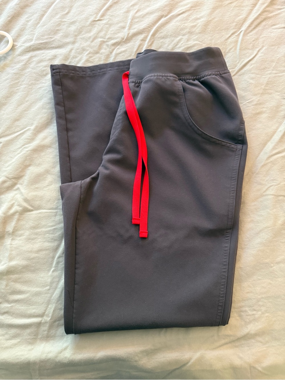 Figs Women's Charcoal Joggers with Red Drawstring